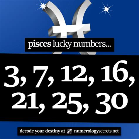 what are pisces lucky numbers